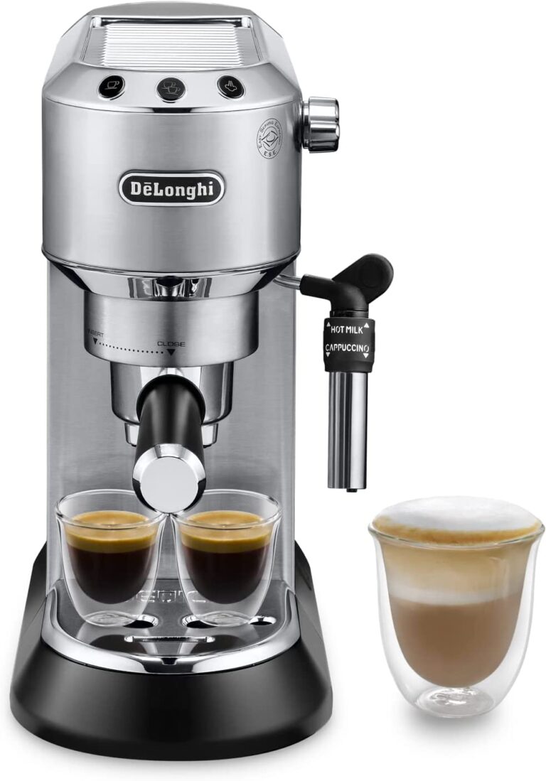 De'Longhi Dedica Style EC 685.M – Espresso Siebträgermaschine, Espressomaschine mit professionellem Milchaufschäumer, nur 15 cm breit