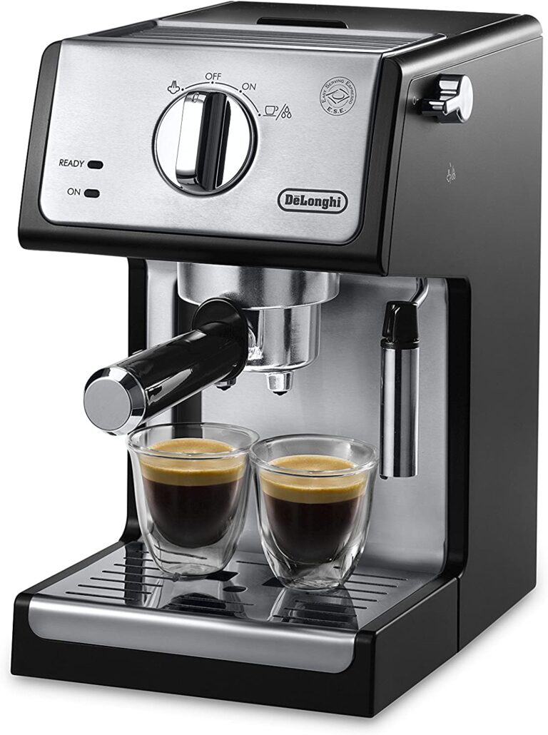 DELONGHI De'Longhi ECP3420 Barpumpe, für Espresso- und Cappuccino-Maschine, schwarz, 18/8 Edelstahl