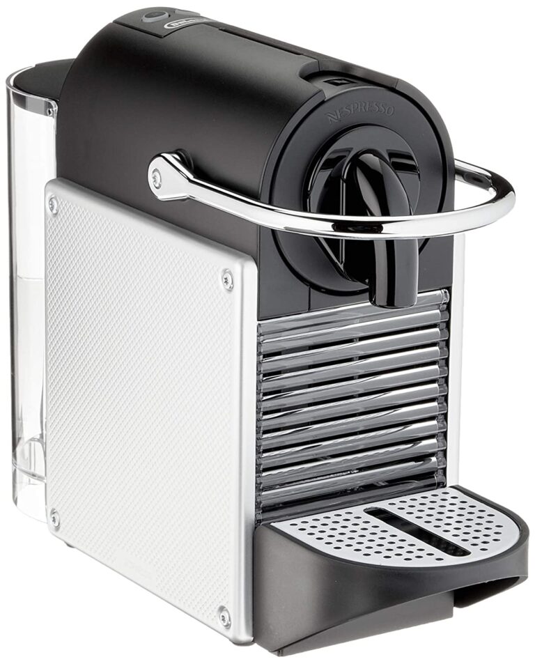 De'Longhi Nespresso EN 124.S Kapselmaschine Pixie Silber | 1260 Watt | 0,7 Liter | Seitenpanels aus recycelten Nespresso Kapseln, Silber Metall